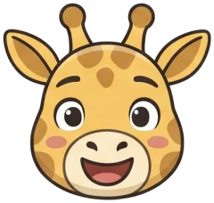 A happy giraffe