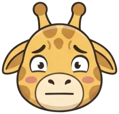 Tobi's giraffe, a little worried