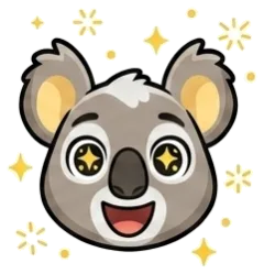 Ana's koala, excited